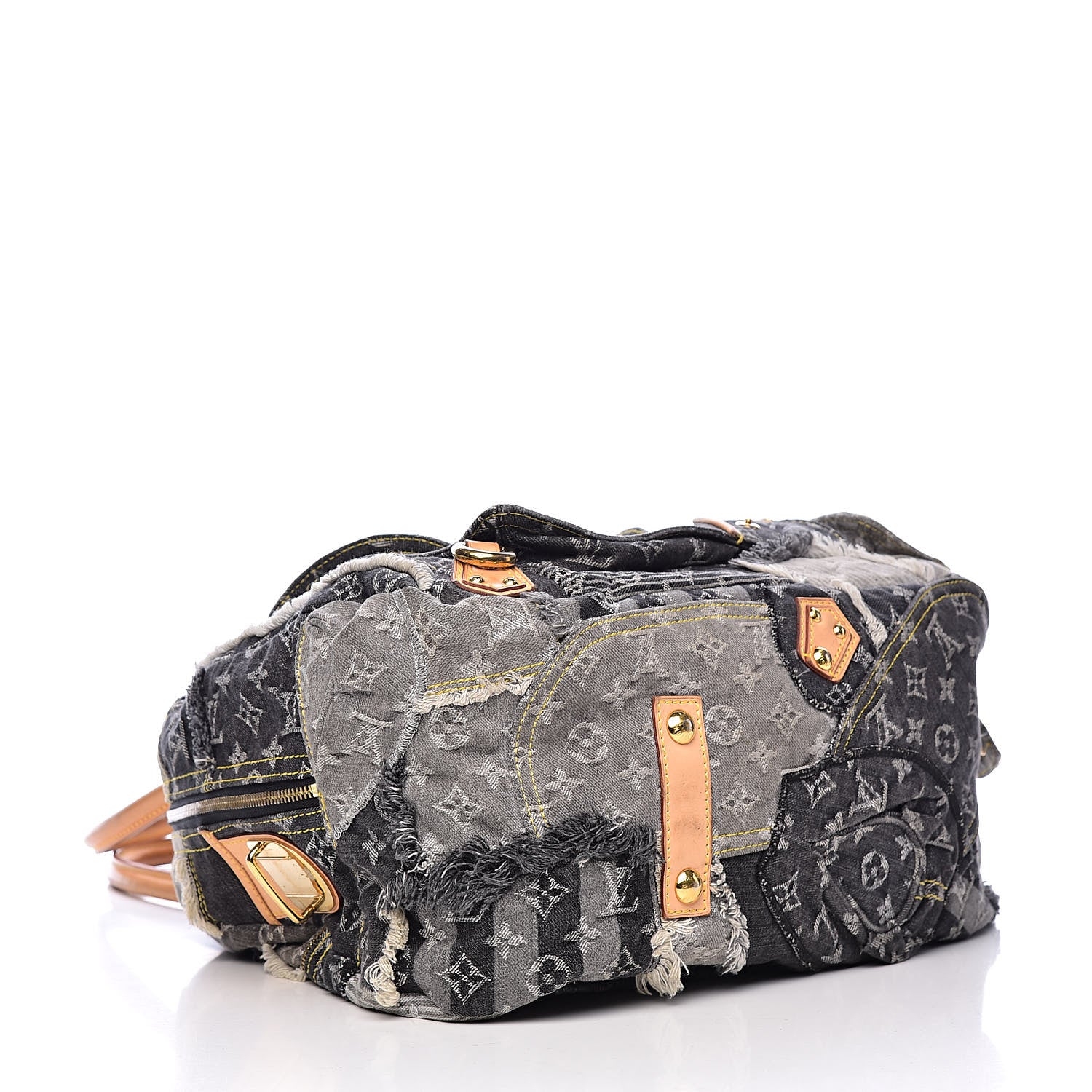 Louis Vuitton Denim Patchwork Bowly Black 4 of 13