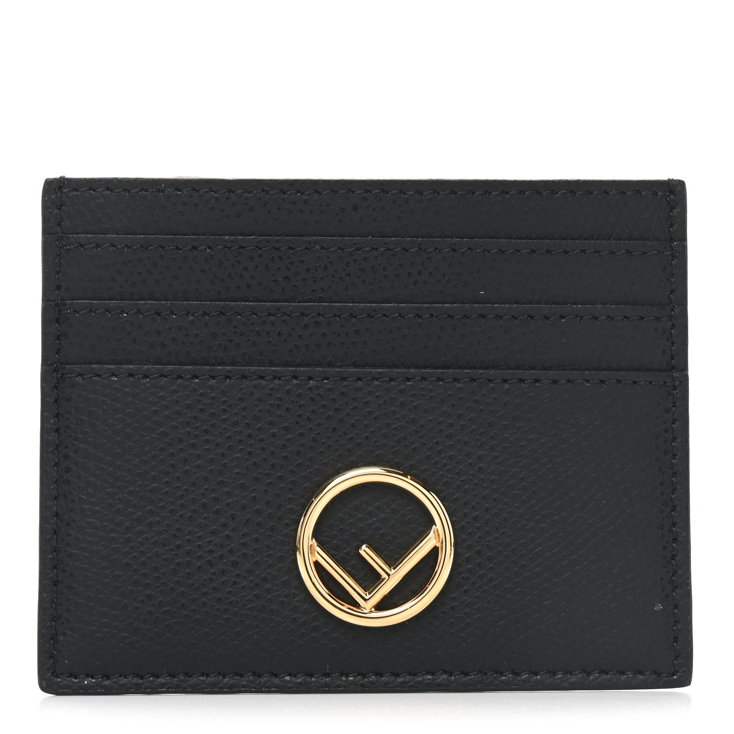 Fendi Vitello Cruise FF Diamonds Card Holder Black 1 of 6
