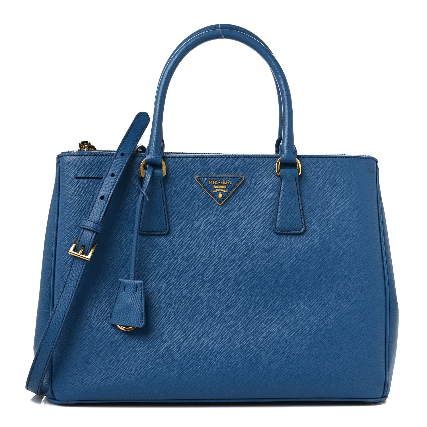 Prada Saffiano Medium Galleria Double Zip Tote Cobalto 1 of 8