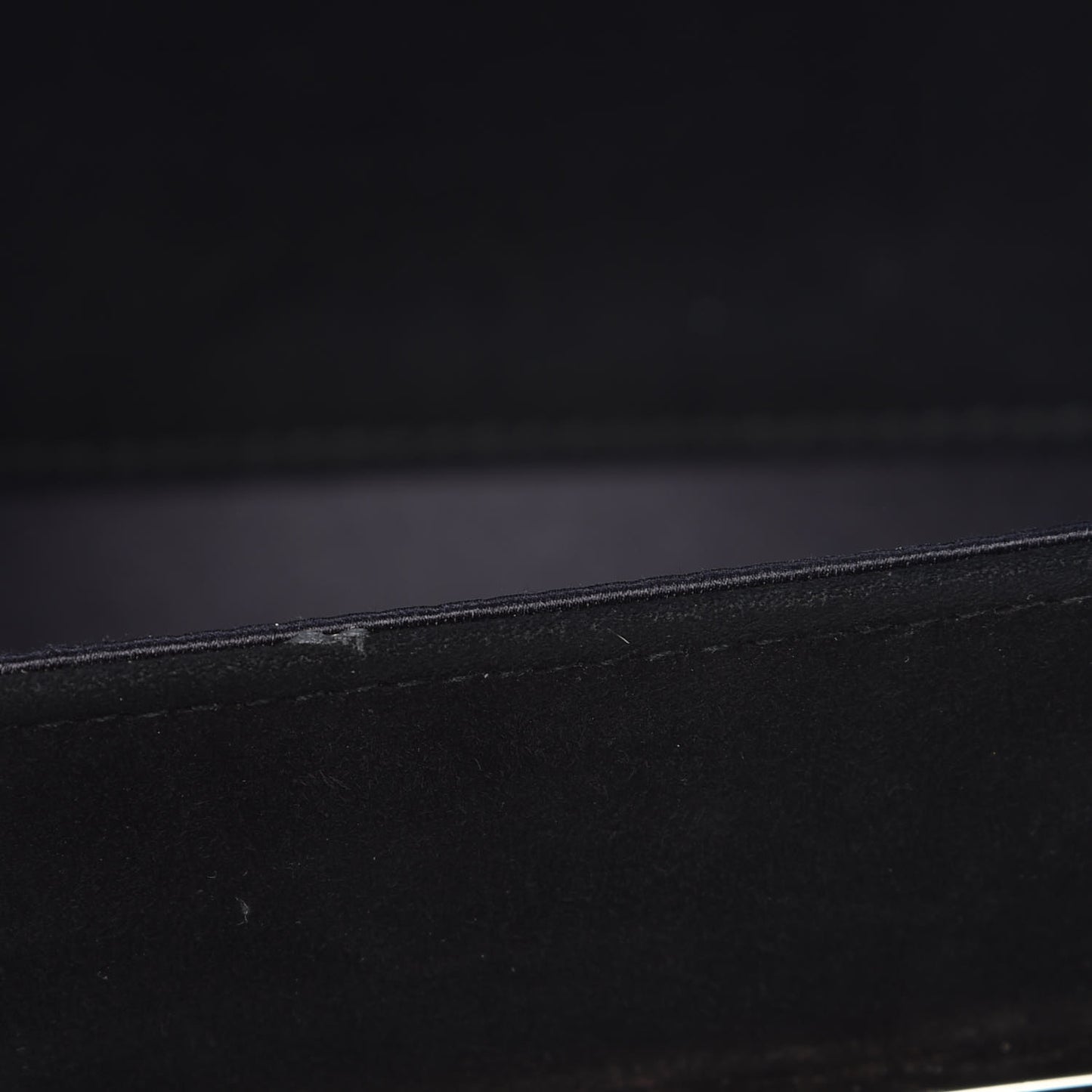 Suede Crystal Clutch Black