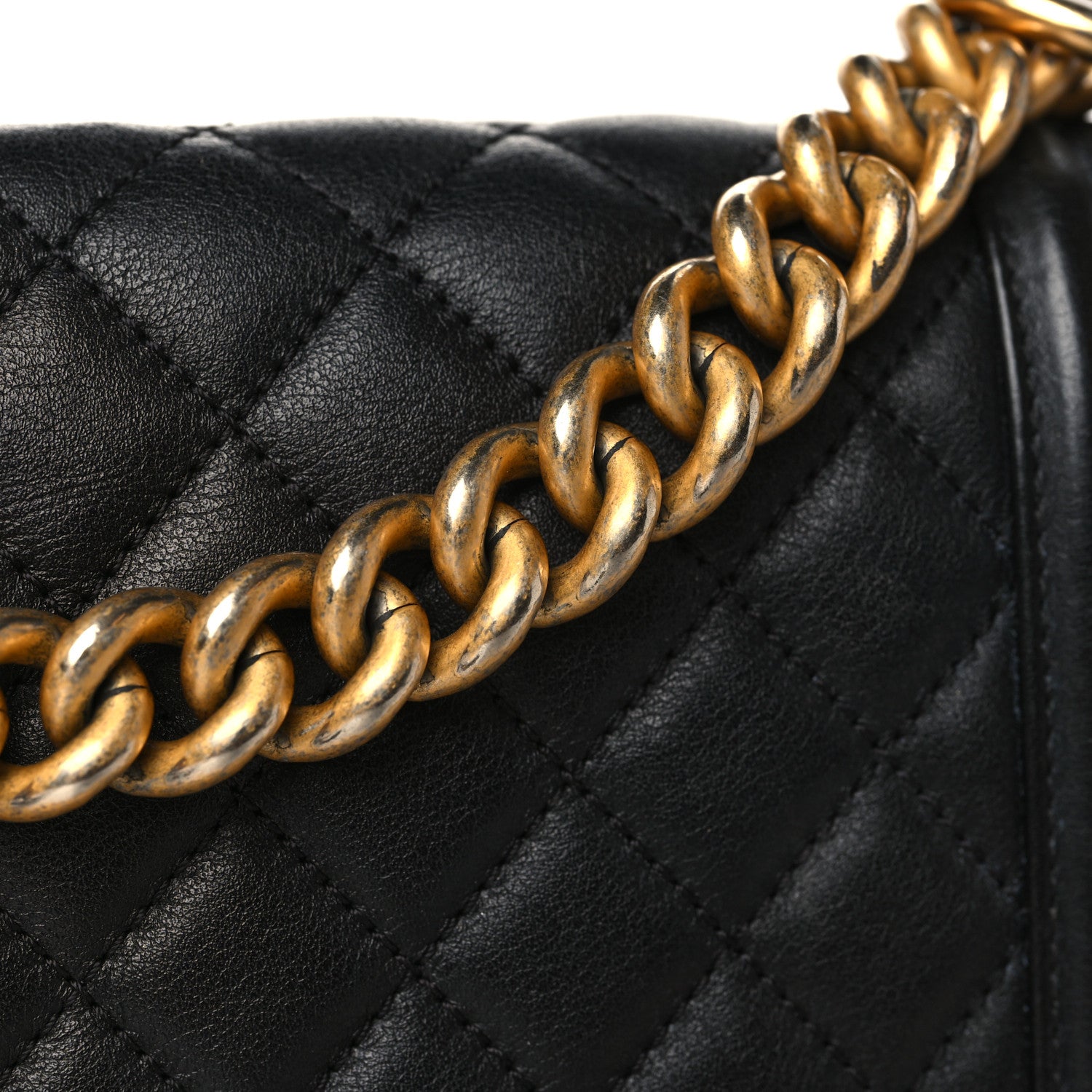 Chanel Lambskin Quilted Medium Boy Flap Black 9 of 10