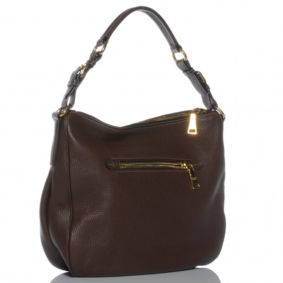 Vitello Daino Shoulder Bag Bruciato