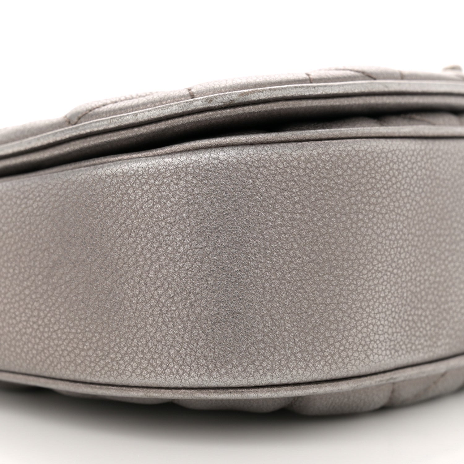 Chanel Metallic Calfskin Quilted Casual Pocket Messenger Flap Silver 9 of 11