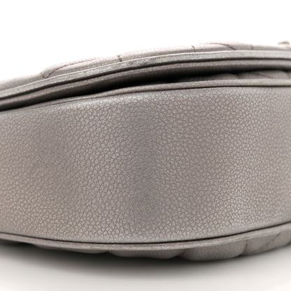 Chanel Metallic Calfskin Quilted Casual Pocket Messenger Flap Silver 9 of 11