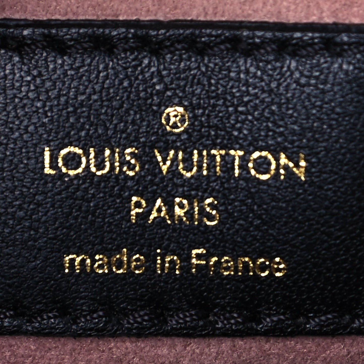 Lambskin Embossed Monogram Coussin PM Black
