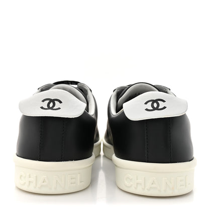 Chanel Calfskin CC Womens Sneakers 40 Black 4 of 10