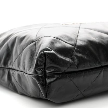 Chanel Shiny Calfskin Quilted Chanel 22 Black 10 of 11