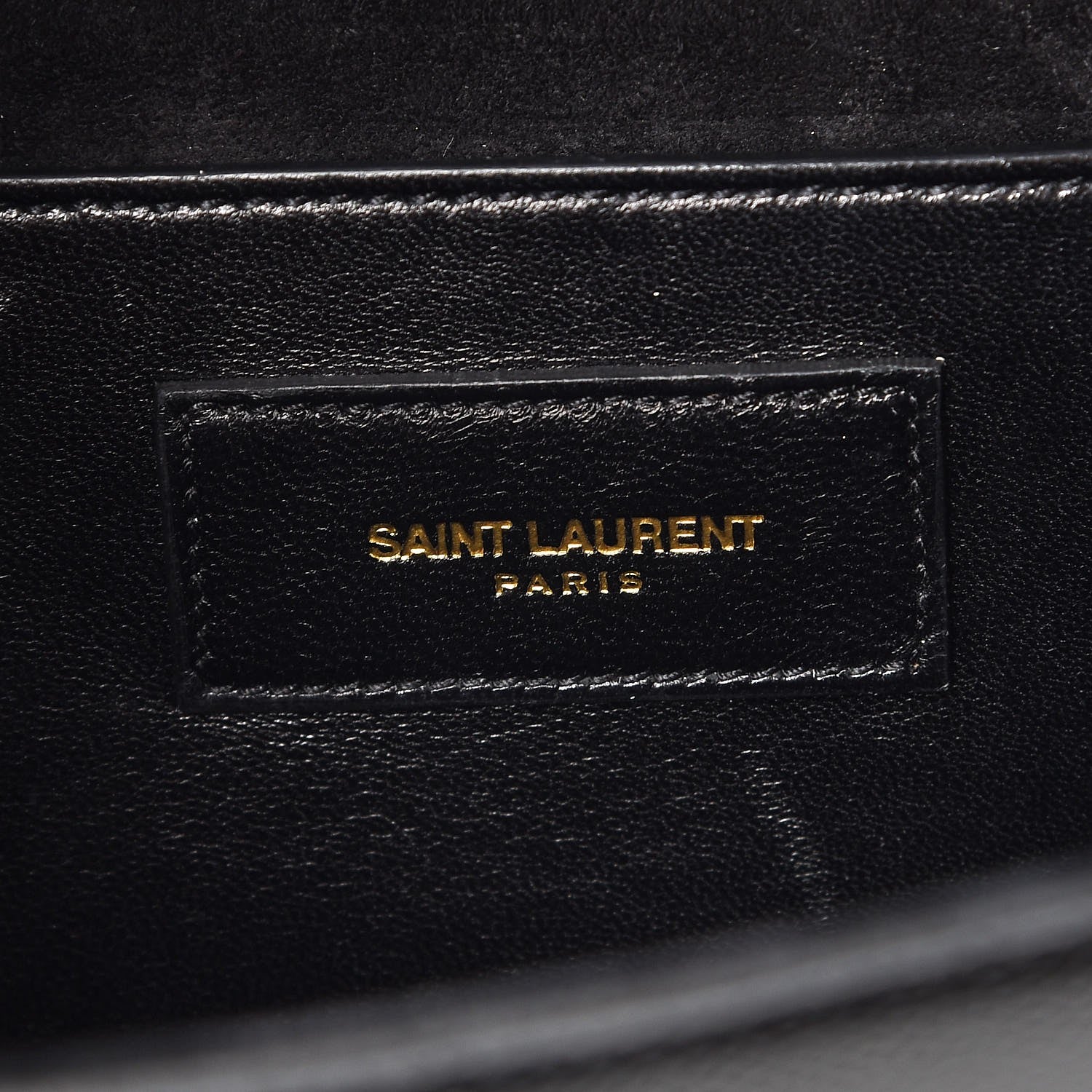 Saint Laurent Patent Grain de Poudre Classic Monogram Cassandre Clutch Black 6 of 8