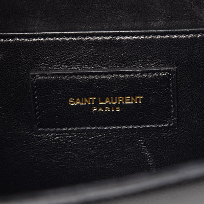 Saint Laurent Patent Grain de Poudre Classic Monogram Cassandre Clutch Black 6 of 8