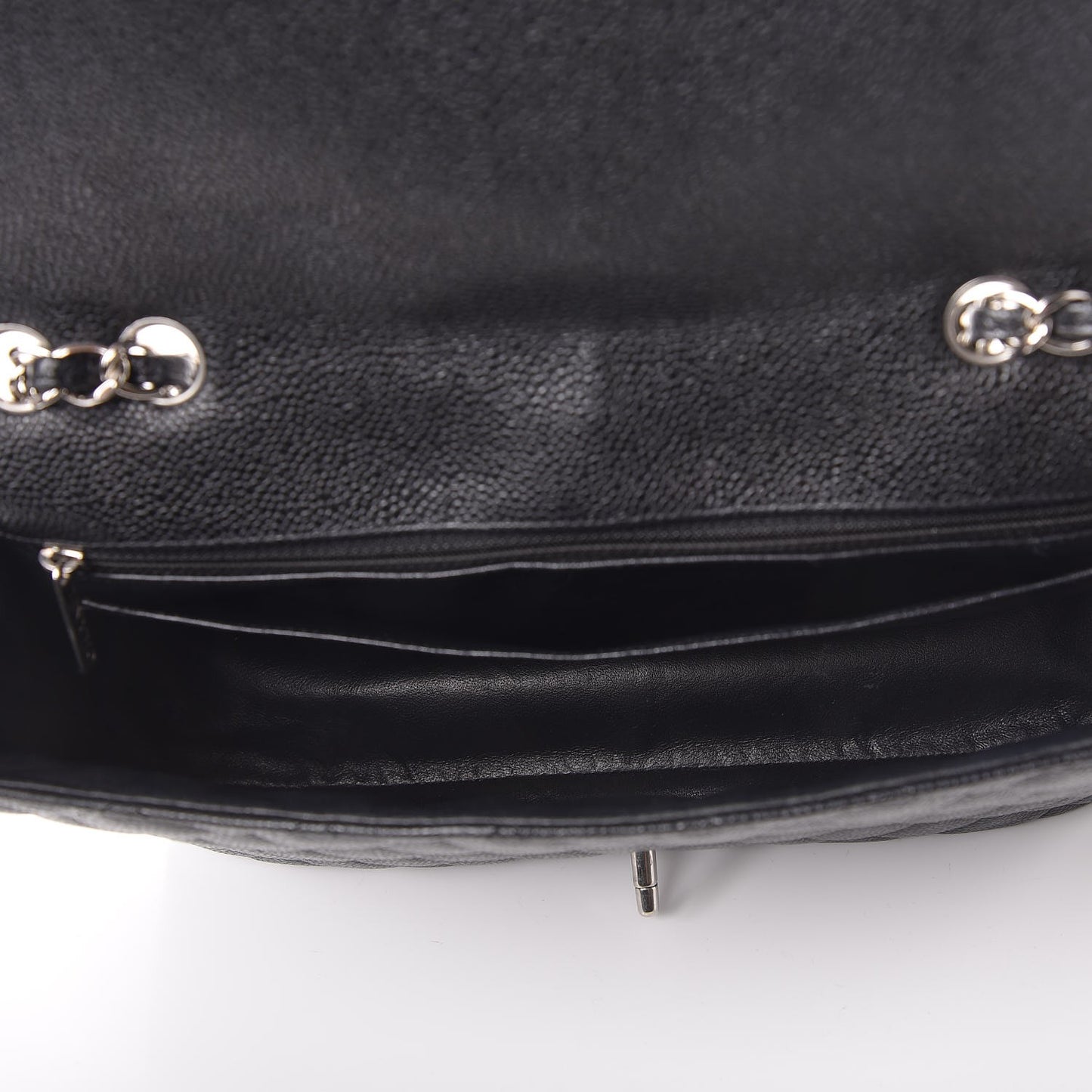 Caviar Quilted Jumbo Single Flap Black