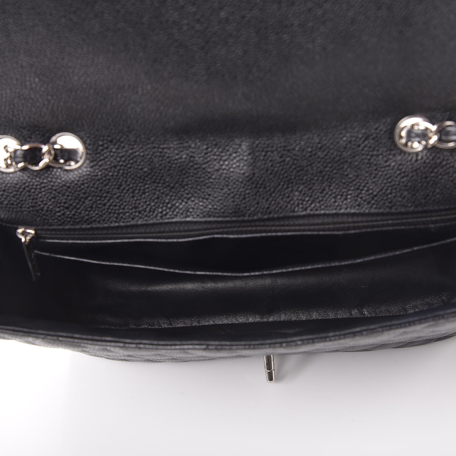 Chanel Caviar Quilted Jumbo Single Flap Black 6 of 10