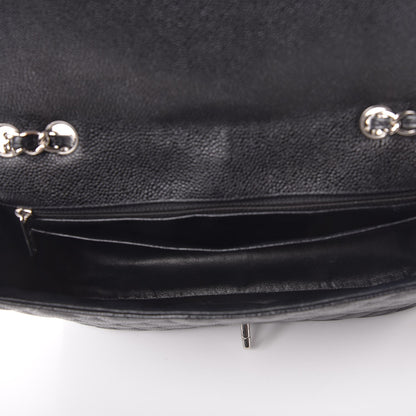 Chanel Caviar Quilted Jumbo Single Flap Black 6 of 10