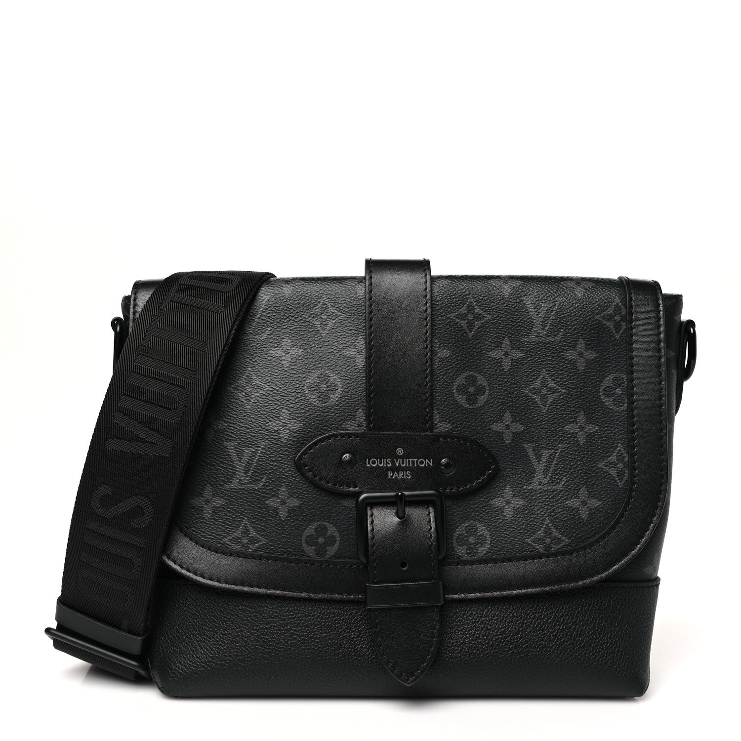 Louis Vuitton Monogram Eclipse Saumur Messenger NV Black 1 of 9