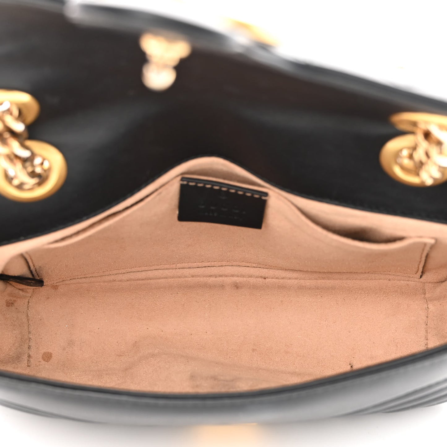 Calfskin Matelasse Mini GG Marmont Shoulder Bag Black