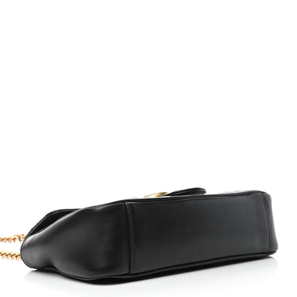 Gucci Calfskin Matelasse Small GG Marmont Shoulder Bag Black 3 of 4