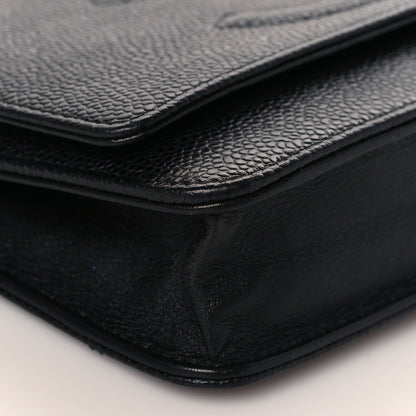 Chanel Caviar Timeless CC Wallet On Chain WOC Black 10 of 13