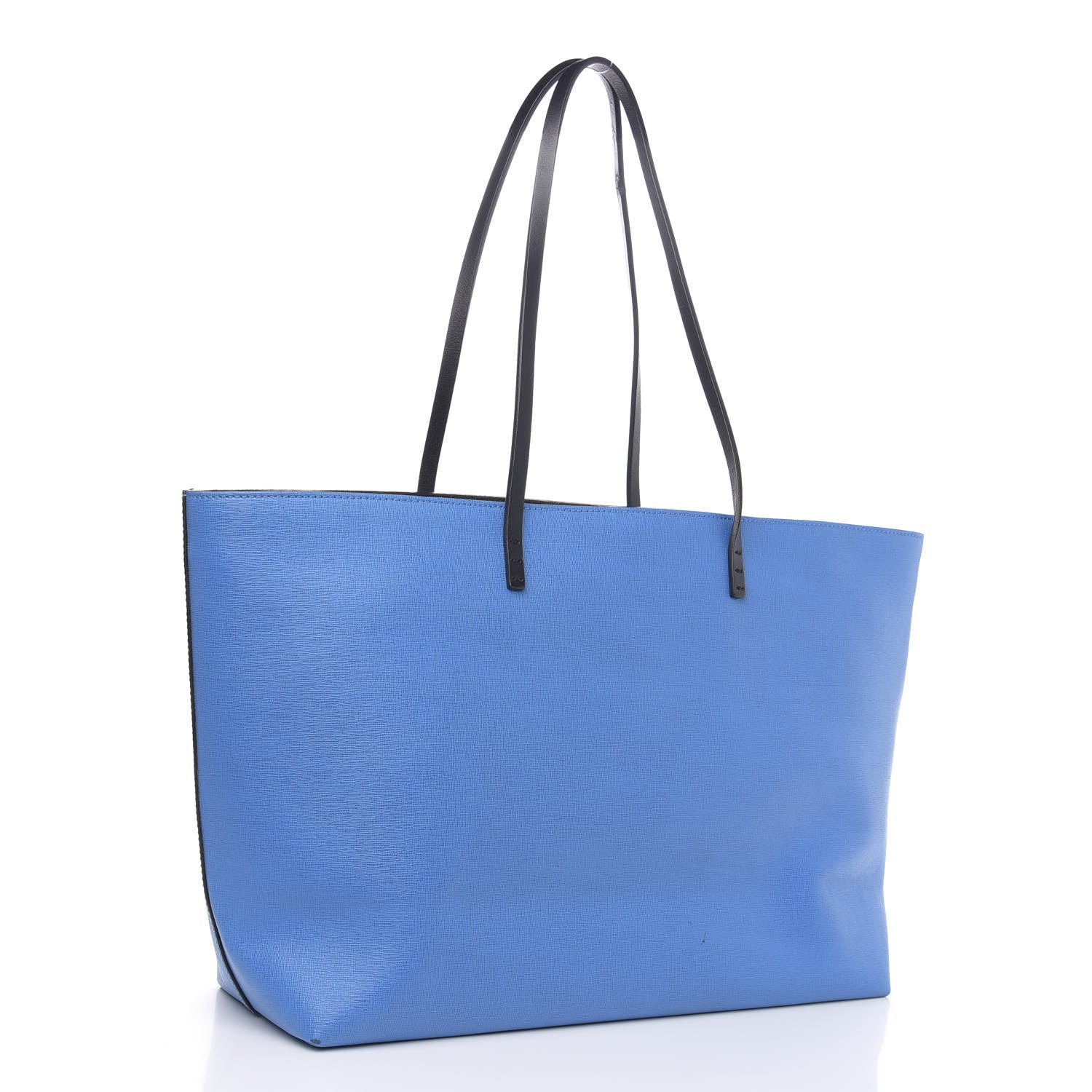 Fendi Vitello Elite Cuoio Monster Buggies Medium Roll Tote Blue Royal Black 3 of 15