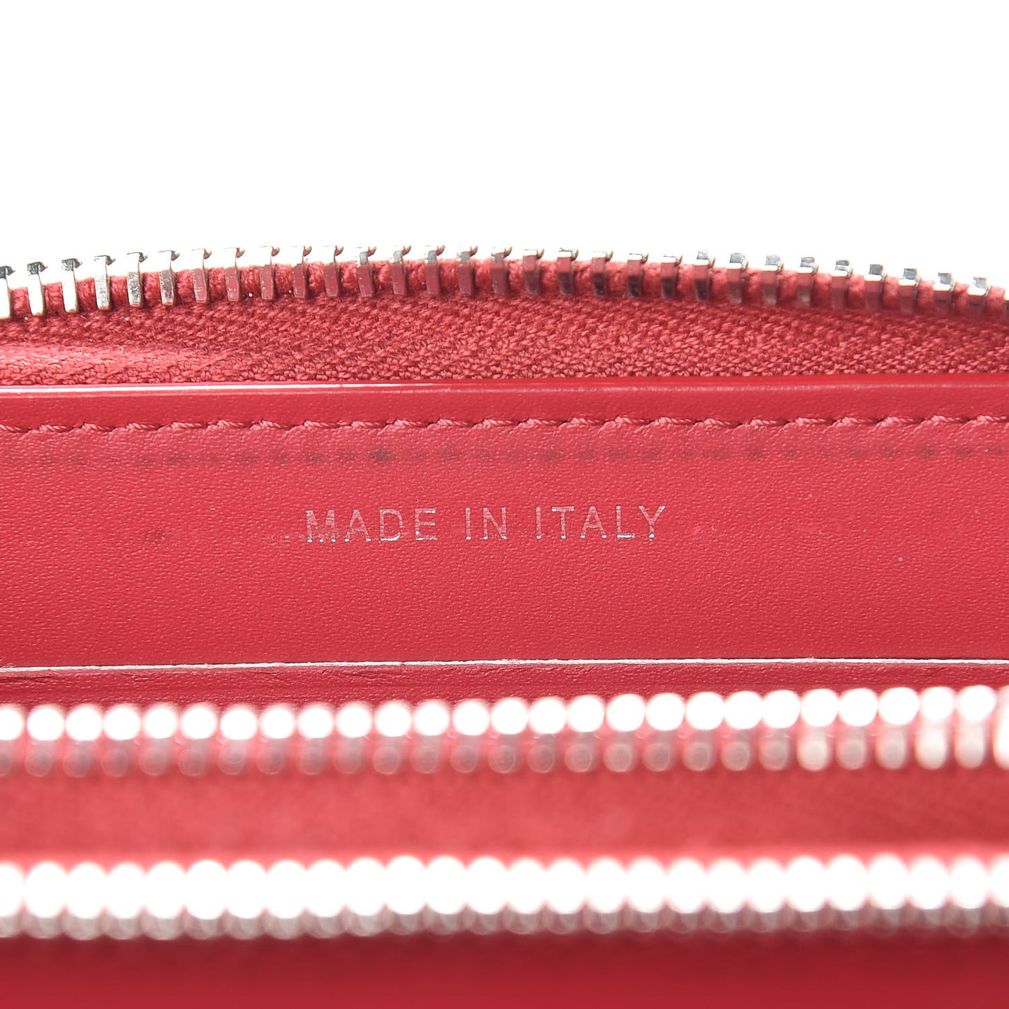 Caviar Quilted Large Gusset Double Zip Around Wallet Red