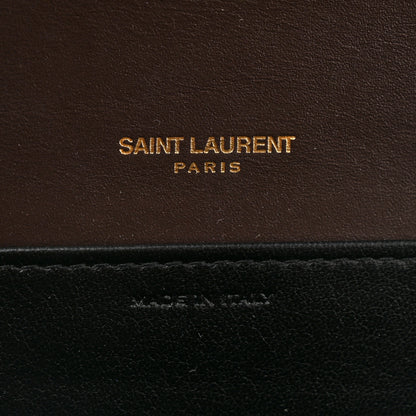 Saint Laurent Patent Uptown Chain Wallet  Brown 7 of 11