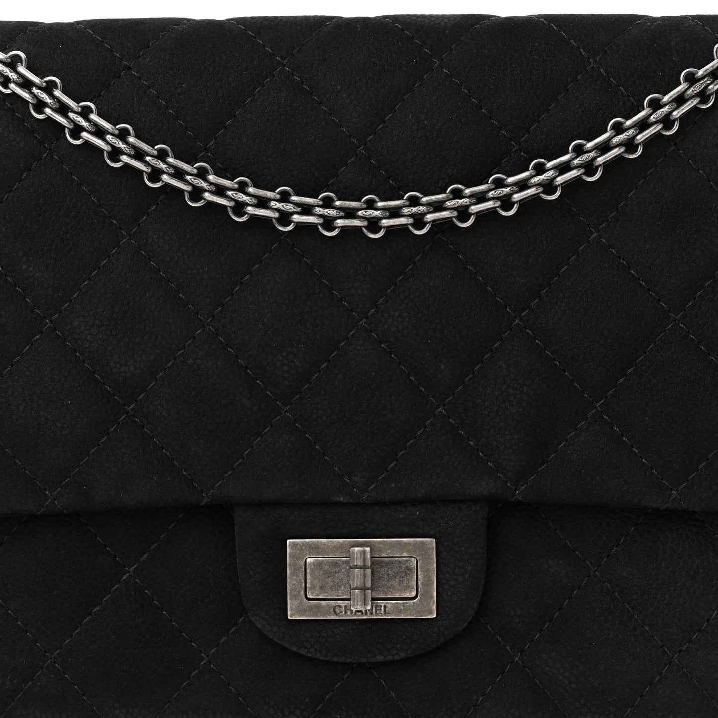 Iridescent Caviar Quilted 2.55 Reissue 227 Flap Black