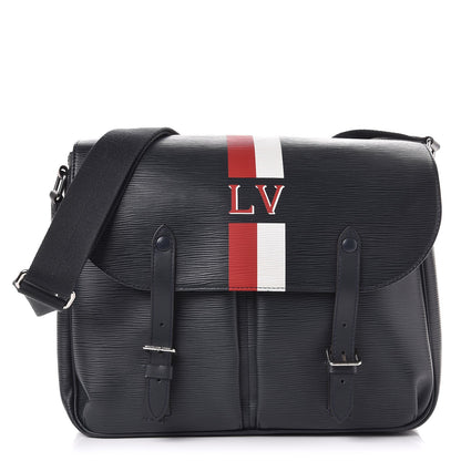 Louis Vuitton Epi Christopher Messenger Navy Stripes 1 of 9