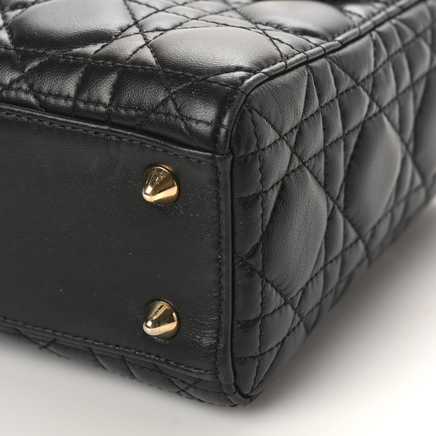 Lambskin Cannage Small Lucky Badges My Lady Dior Black