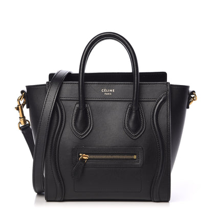 Celine Smooth Calfskin Nano Luggage Black 1 of 12