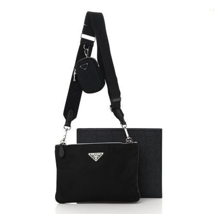 Prada Re-Nylon Saffiano Re-Edition 2000 Double Zip Crossbody Bag Black 16 of 16