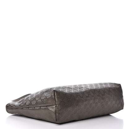Gucci Imprime Monogram Medium Zippered Shopping Tote Pewter 4 of 16