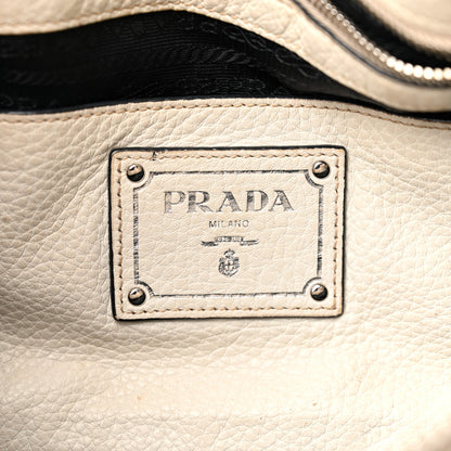 Prada Vitello Daino Hobo White 6 of 26
