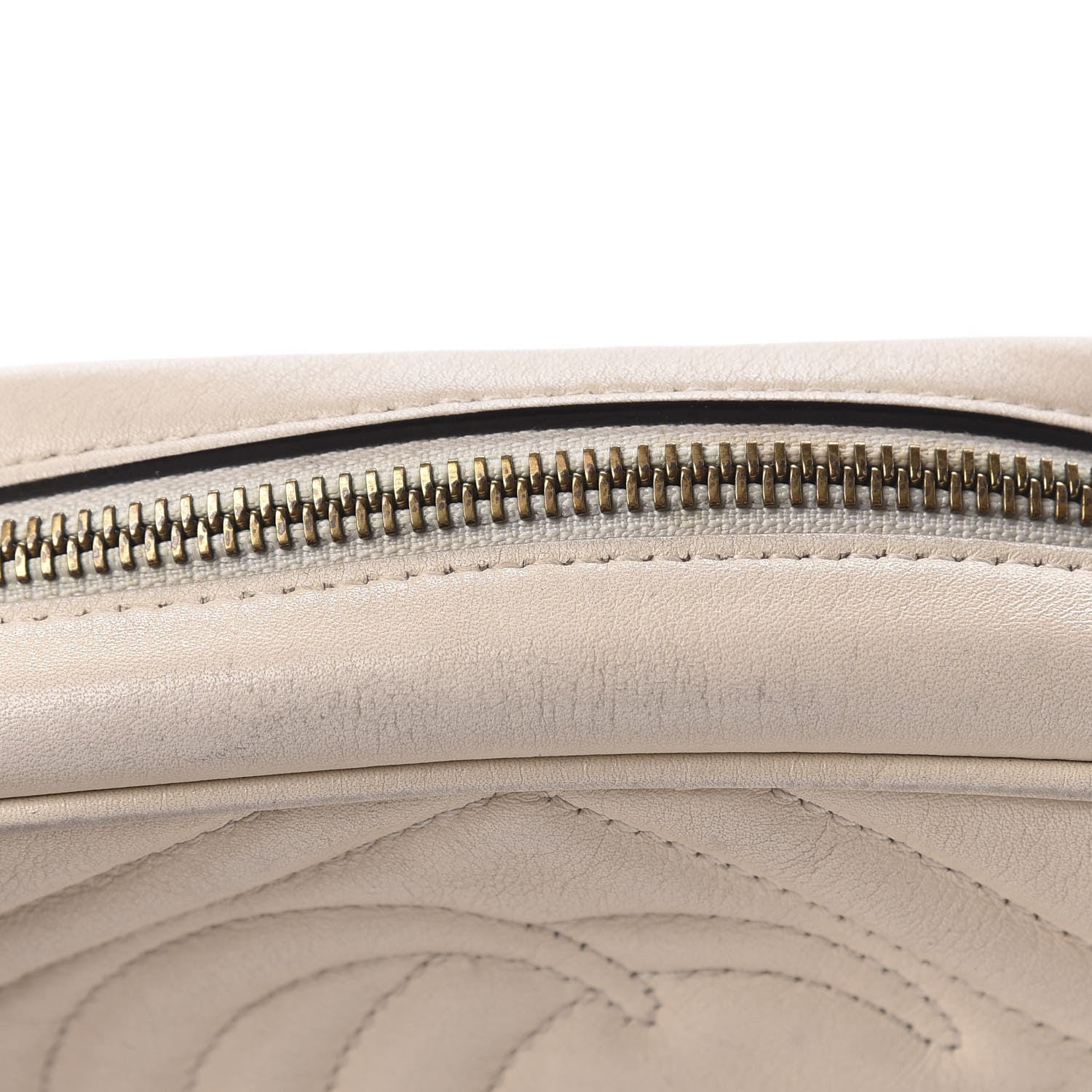 Gucci Calfskin Matelasse Mini GG Marmont Chain Shoulder Bag White 13 of 13