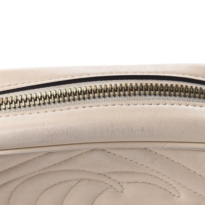 Gucci Calfskin Matelasse Mini GG Marmont Chain Shoulder Bag White 13 of 13
