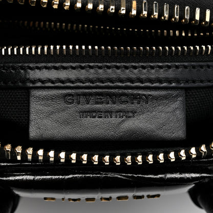 Givenchy Calfskin Crocodile Embossed Mini Antigona Black 6 of 11