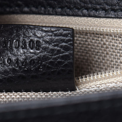 Gucci Dollar Calfskin Interlocking G Shoulder Bag Black 9 of 10