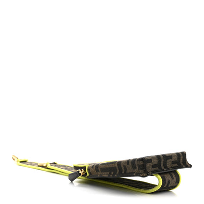 Fendi Fabric Jacquard FF 1974 Cell Pocket Strap You Tobacco Moro Giallo Fluo 4 of 15