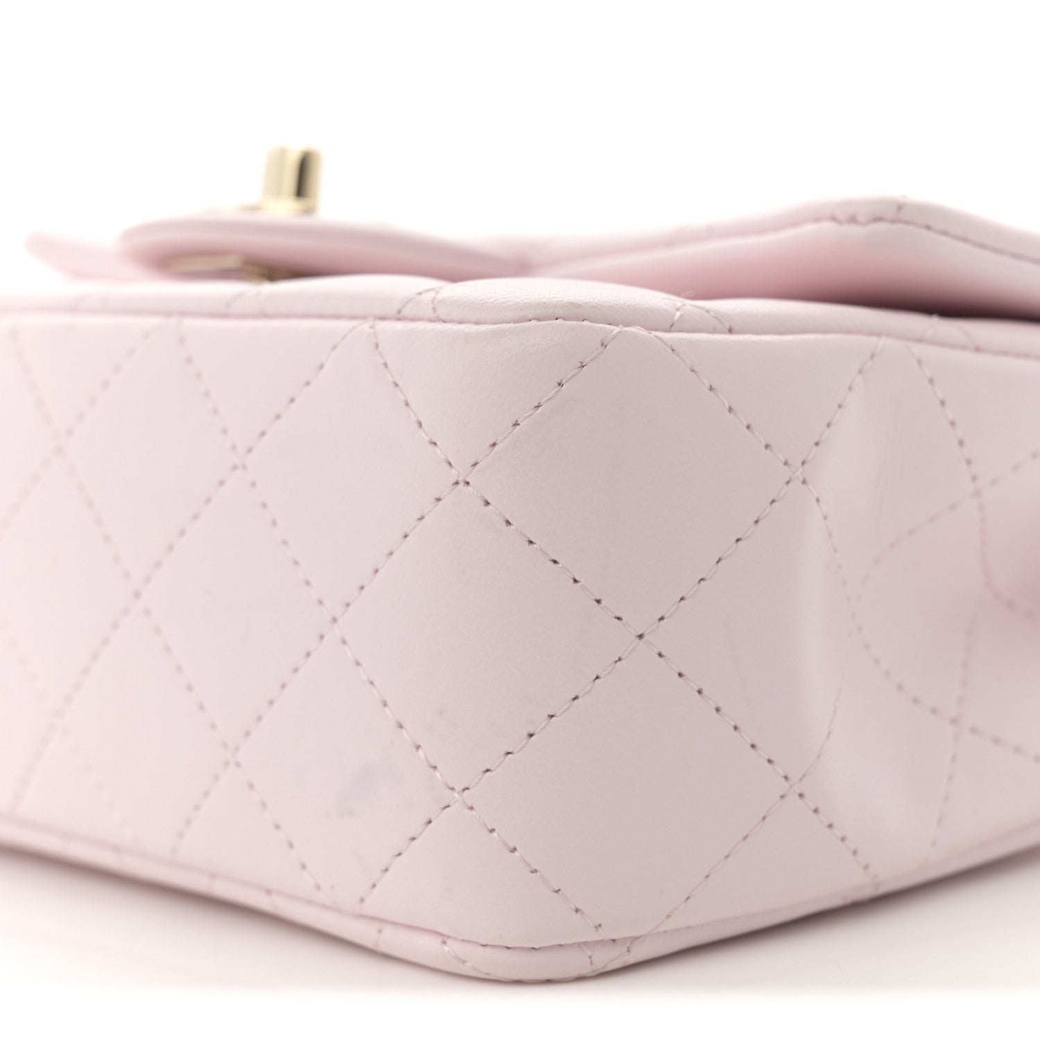 Chanel Lambskin Quilted Mini Top Handle Rectangular Flap Light Pink 11 of 14