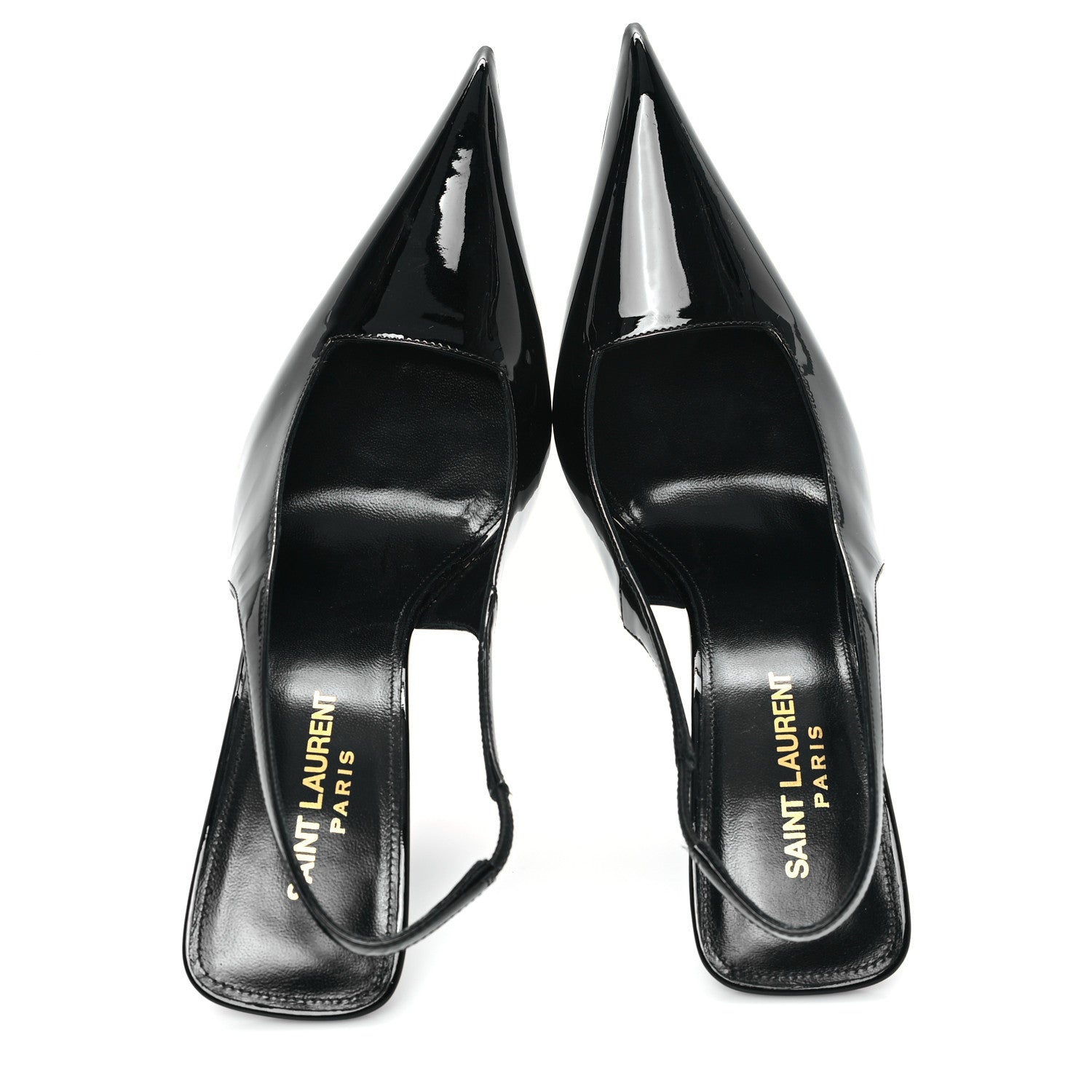 Saint Laurent Vernice Grupy Kiss 105 Slingback Pumps 37 Black 2 of 10