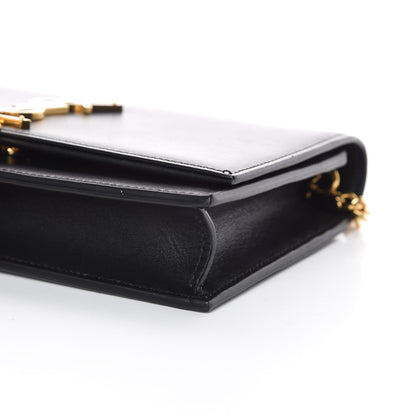 Saint Laurent Smooth Calfskin Classic Monogram Kate Tassel Chain Wallet Black 11 of 13