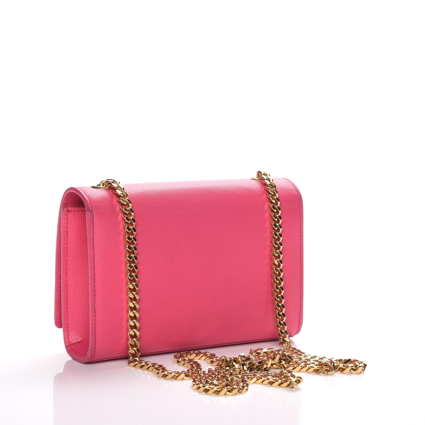 Grain De Poudre Small Monogram Kate Satchel Fuchsia