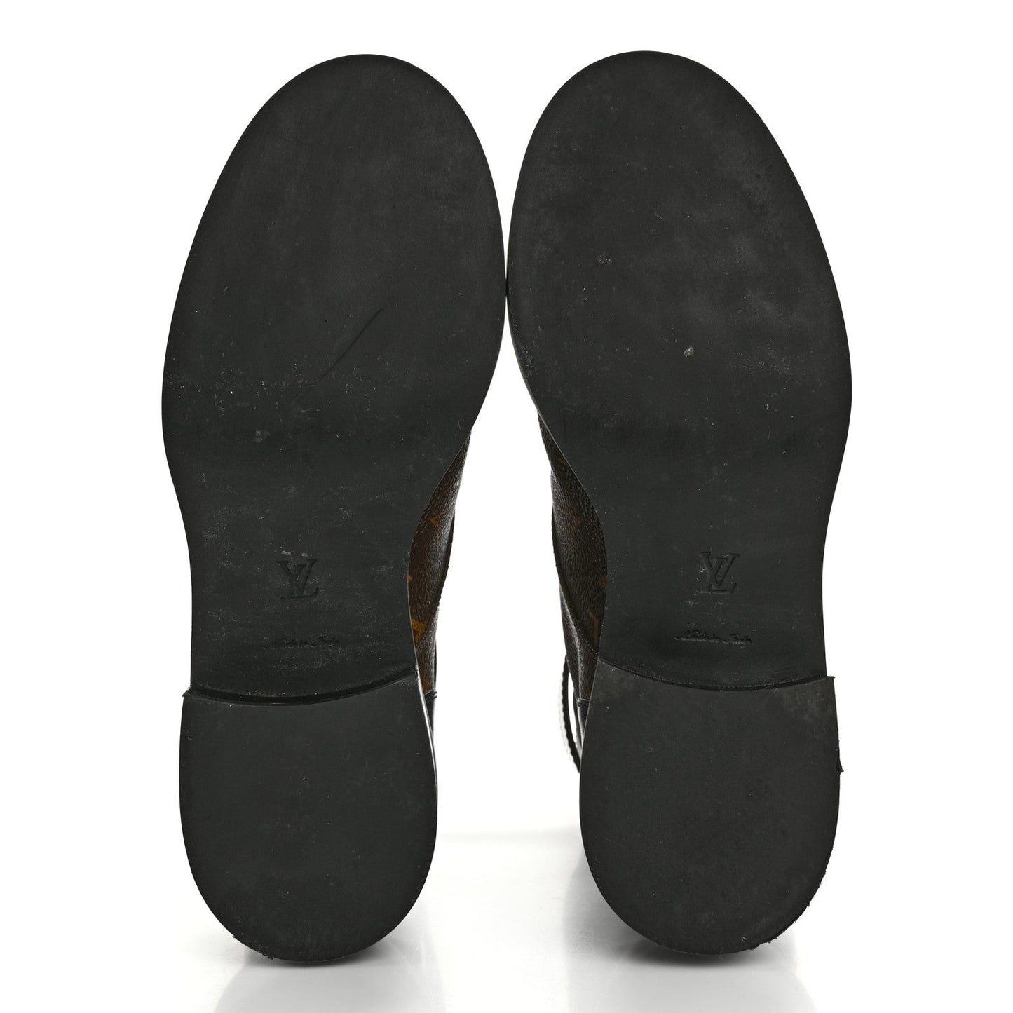 Calfskin Monogram Wonderland Flat Ranger Boots 37.5 Black