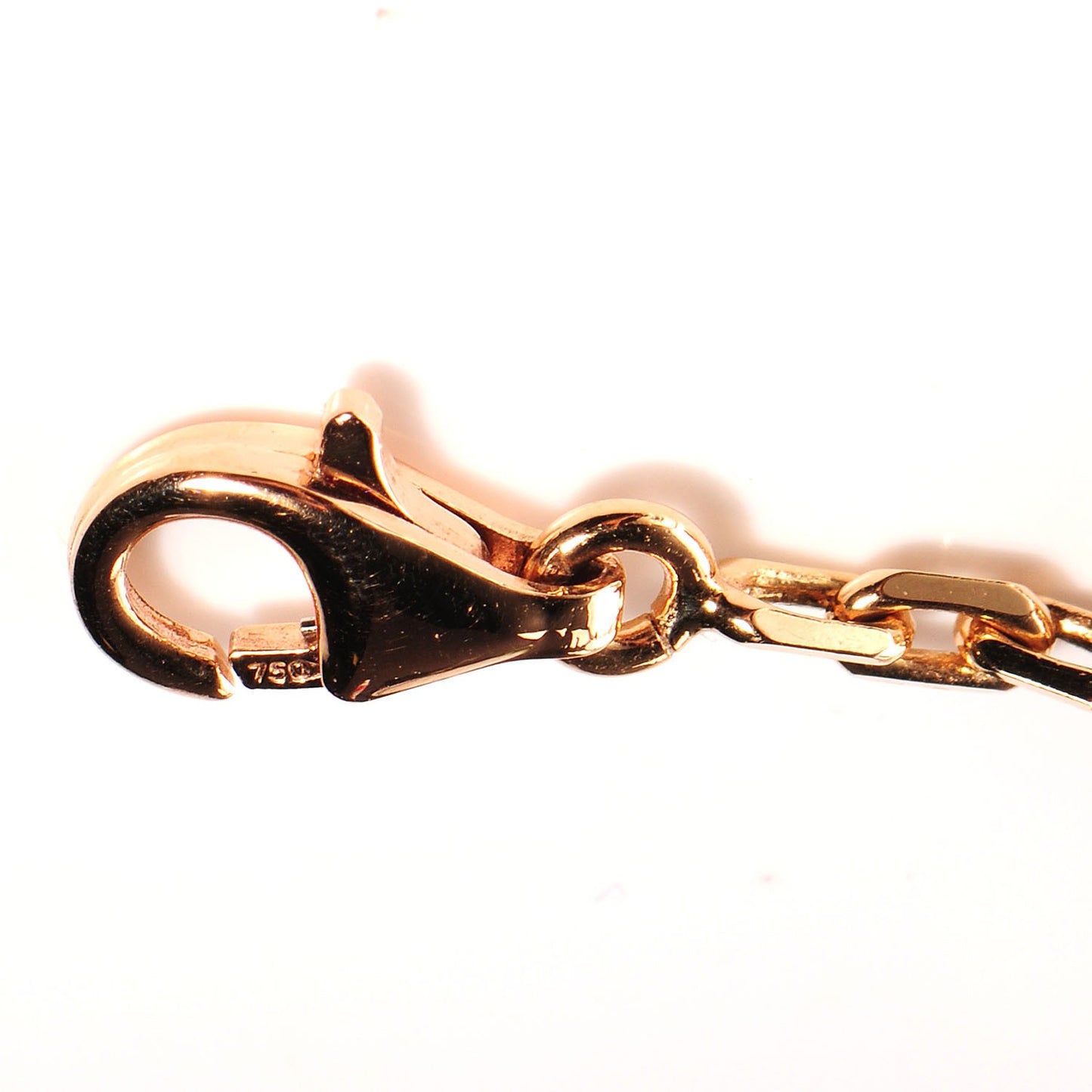 18K Rose Gold Letterwood 5 Motifs Vintage Alhambra Bracelet