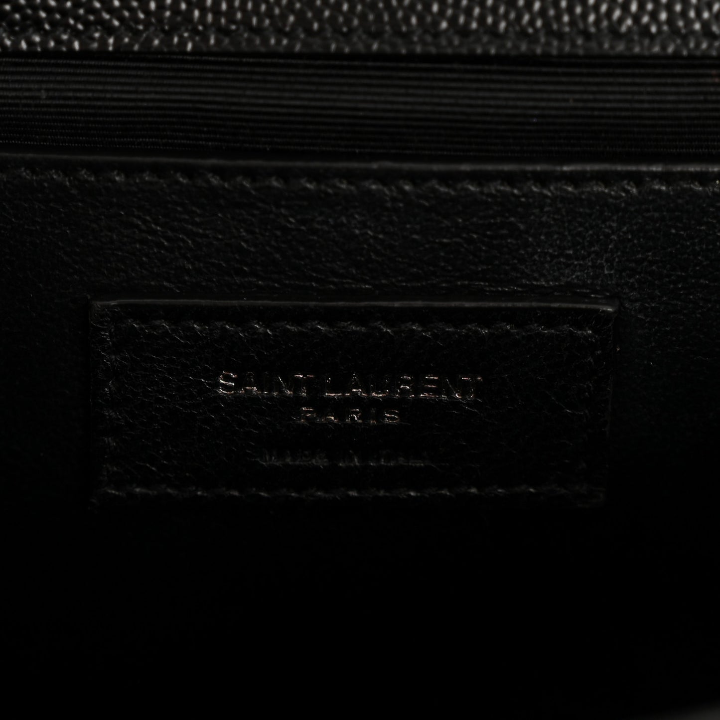 Grain De Poudre Textured Mixed Matelasse Triquilt Medium Monogram Monochrome Satchel Black