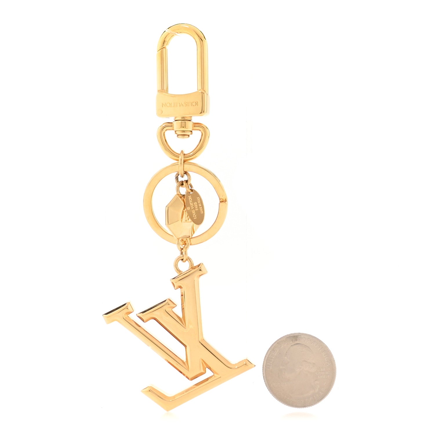 Louis Vuitton LV Facettes Bag Charm Key Holder Gold 2 of 5