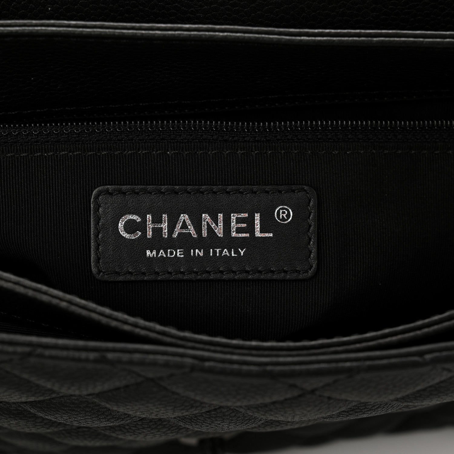 Chanel Caviar Quilted Medium Rock In Rome Single Flap Black 6 of 13
