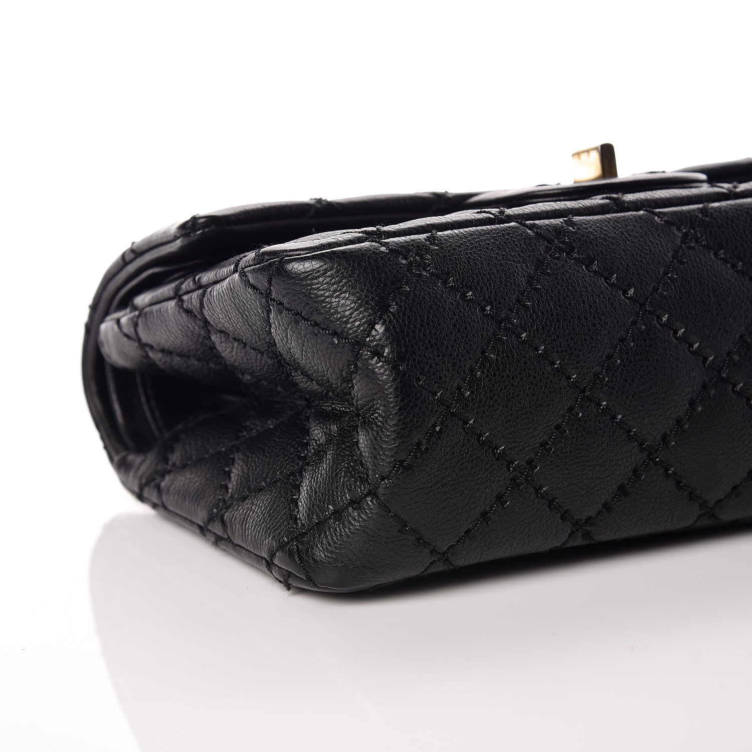 Chanel Calfskin Double Stitch 2.55 Reissue 224 Flap Black 8 of 9