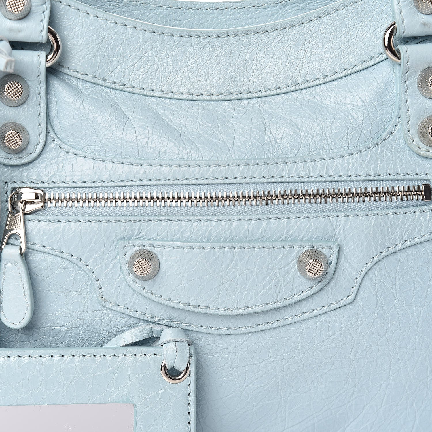 Balenciaga Agneau Giant 12 Silver Hardware Town Bleu Dragee 10 of 10