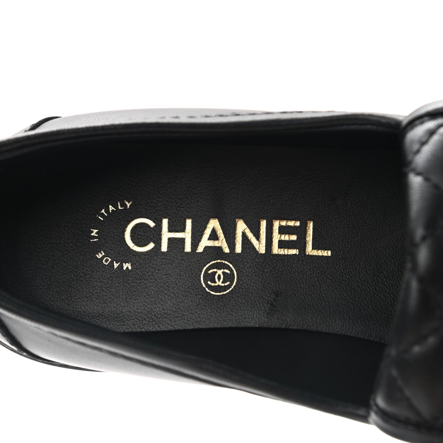 Chanel Lambskin Quilted CC Turnlock Loafers 38.5 Black 7 of 8