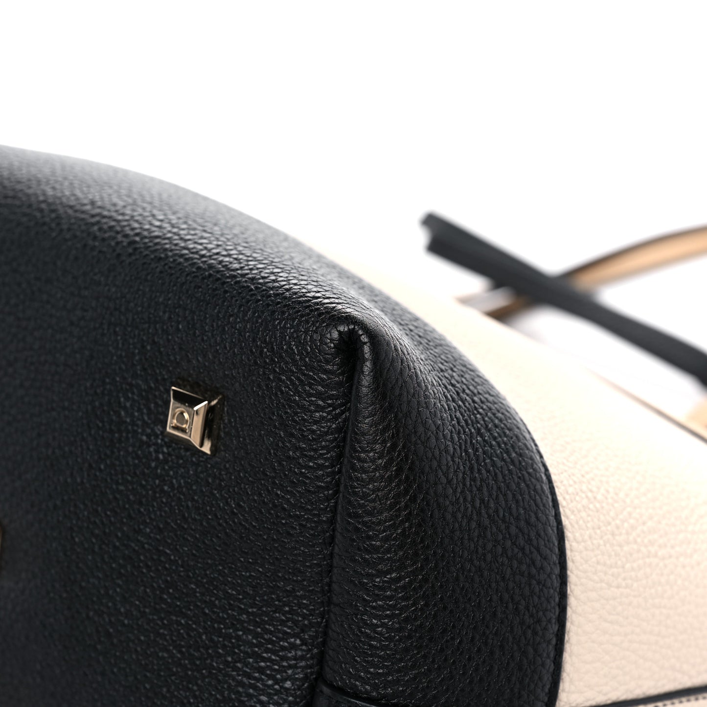 Calfskin Tri-Color Studio Tote Dune Bone Black