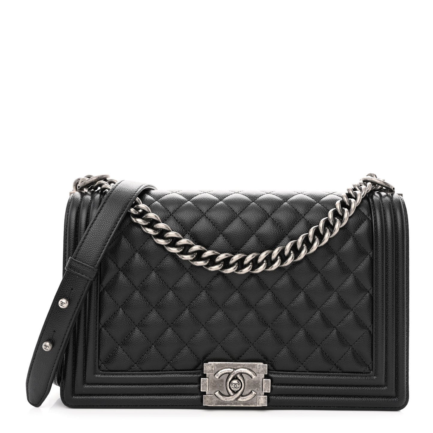 Caviar Quilted New Medium Boy Flap Black
