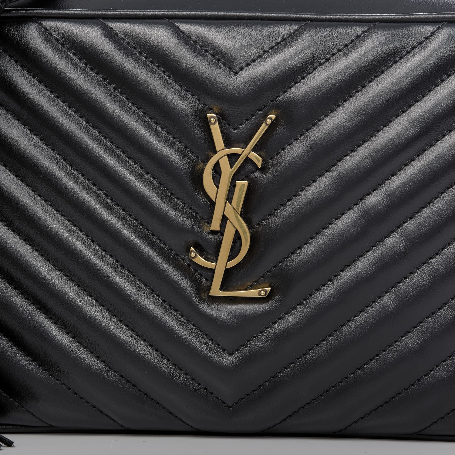 Saint Laurent Calfskin Matelasse Monogram Lou Camera Bag Black 9 of 9